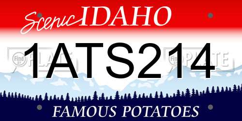 1ATS214 Idaho License Plate