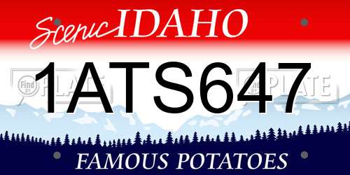 1ATS647 Idaho License Plate
