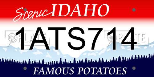 1ATS714 Idaho License Plate