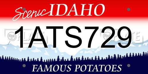 1ATS729 Idaho License Plate