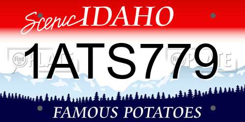 1ATS779 Idaho License Plate