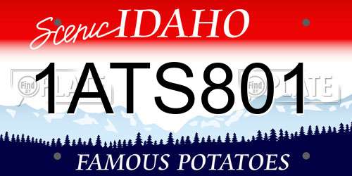 1ATS801 Idaho License Plate