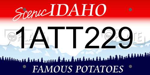 1ATT229 Idaho License Plate