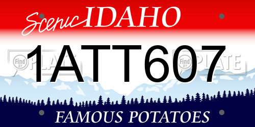1ATT607 Idaho License Plate