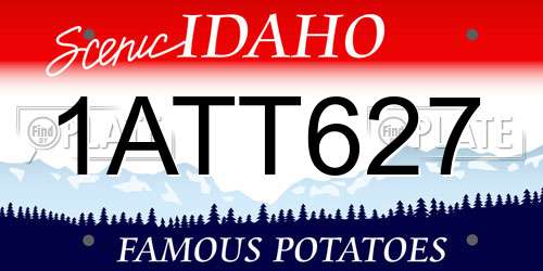 1ATT627 Idaho License Plate