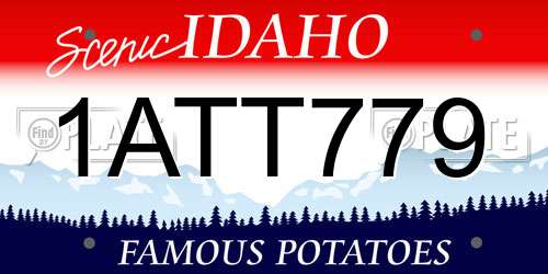 1ATT779 Idaho License Plate