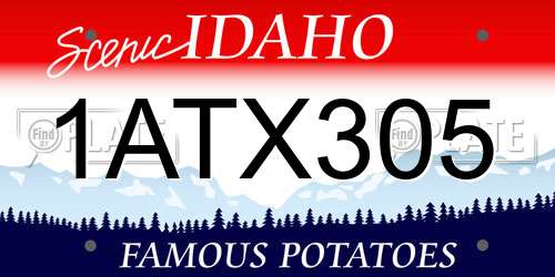1ATX305 Idaho License Plate