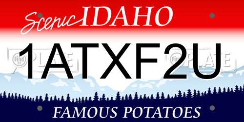 1ATXF2U Idaho License Plate