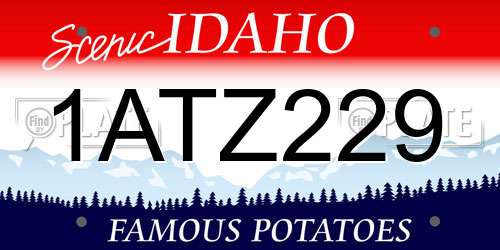 1ATZ229 Idaho License Plate