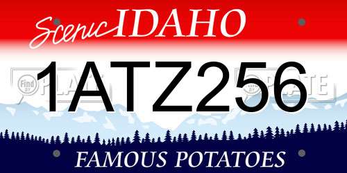 1ATZ256 Idaho License Plate