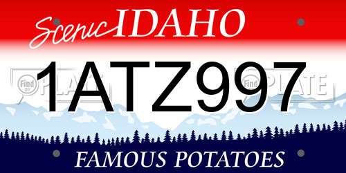 1ATZ997 Idaho License Plate