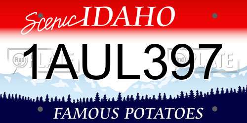 1AUL397 Idaho License Plate
