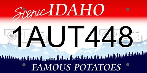 1AUT448 Idaho License Plate