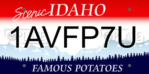 1AVFP7U Idaho License Plate