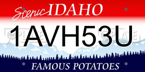 1AVH53U Idaho License Plate