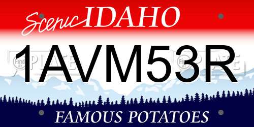 1AVM53R Idaho License Plate
