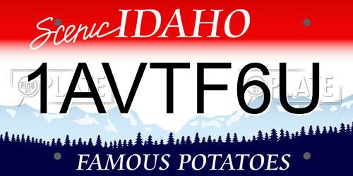 1AVTF6U Idaho License Plate