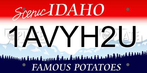 1AVYH2U Idaho License Plate