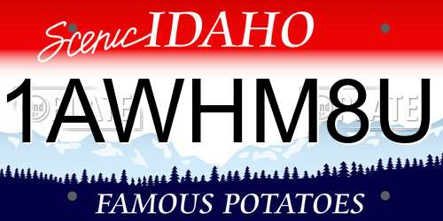 1AWHM8U Idaho License Plate