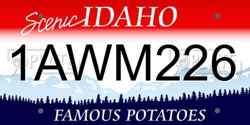 1AWM226 Idaho License Plate