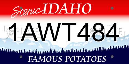 1AWT484 Idaho License Plate