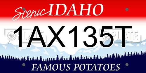 1AX135T Idaho License Plate