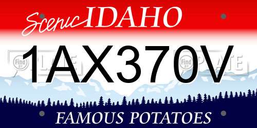 1AX370V Idaho License Plate