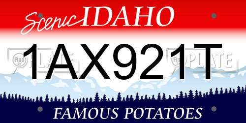 1AX921T Idaho License Plate