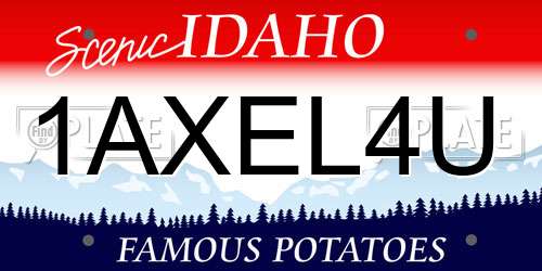 1AXEL4U Idaho License Plate