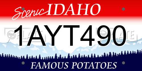 1AYT490 Idaho License Plate