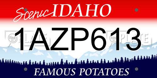 1AZP613 Idaho License Plate