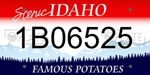 1B06525 Idaho License Plate