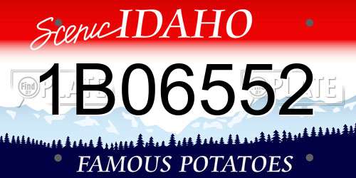 1B06552 Idaho License Plate