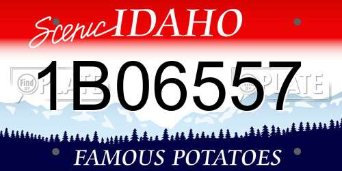 1B06557 Idaho License Plate