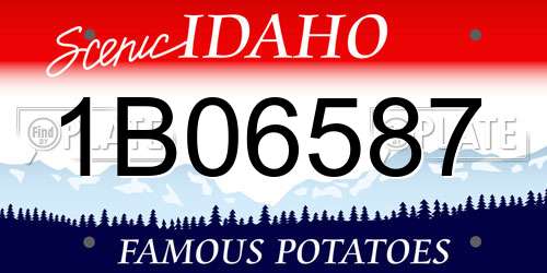 1B06587 Idaho License Plate