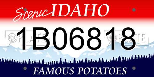 1B06818 Idaho License Plate