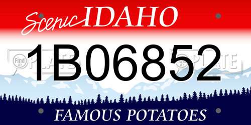 1B06852 Idaho License Plate
