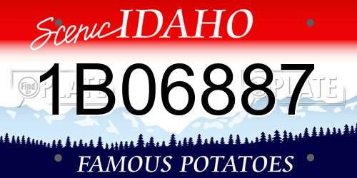1B06887 Idaho License Plate