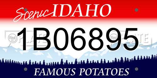 1B06895 Idaho License Plate