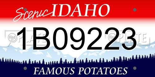 1B09223 Idaho License Plate