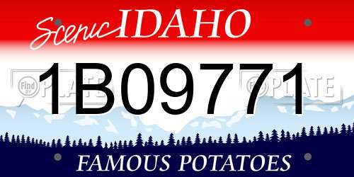 1B09771 Idaho License Plate