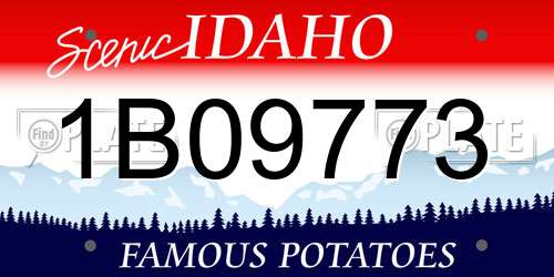 1B09773 Idaho License Plate