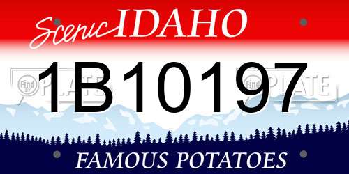 1B10197 Idaho License Plate