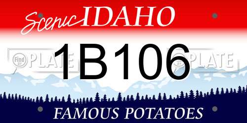 1B106 Idaho License Plate