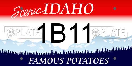 1B11 Idaho License Plate