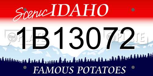 1B13072 Idaho License Plate