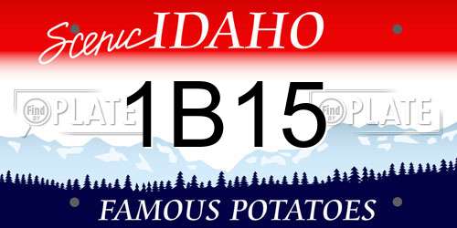 1B15 Idaho License Plate