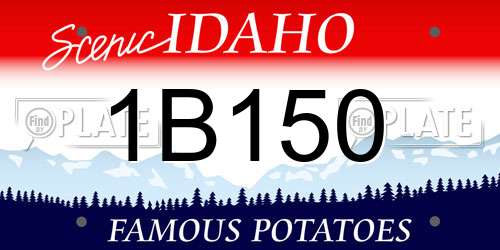 1B150 Idaho License Plate