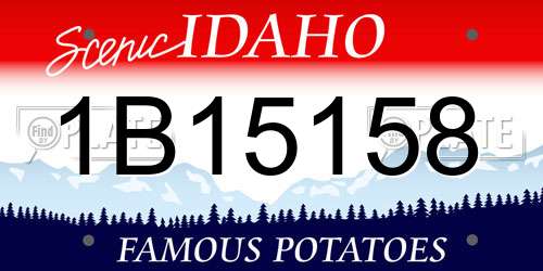 1B15158 Idaho License Plate