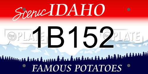 1B152 Idaho License Plate